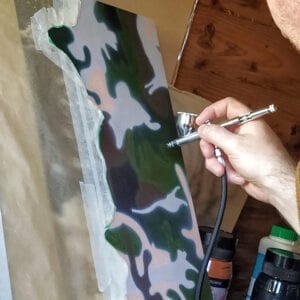 Acrylic Fluid Painting by Adrian Reynolds, unique, abstract art.