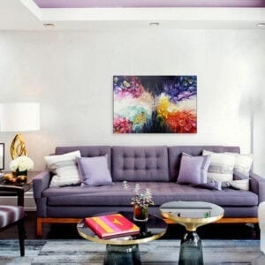 New York City Psychedelia Acrylic Fluid Painting by Adrian Reynolds, Irish Bespoke Artwork, Unique, Original, Abstract.