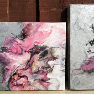Vibrant Cosmopolitan Set Acrylic Fluid Painting by Adrian Reynolds