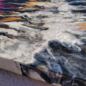 LED Flame Acrylic Fluid Painting by Adrian Reynolds