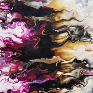 LED Flame Acrylic Fluid Painting by Adrian Reynolds