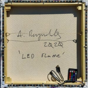 LED Flame Acrylic Fluid Painting by Adrian Reynolds