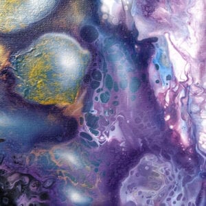 New York City Psychedelia Acrylic Fluid Painting by Adrian Reynolds
