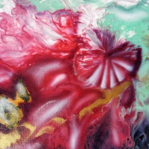 New York City Psychedelia Acrylic Fluid Painting by Adrian Reynolds