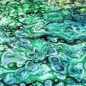 Sea Foam Acrylic Fluid Painting by Adrian Reynolds