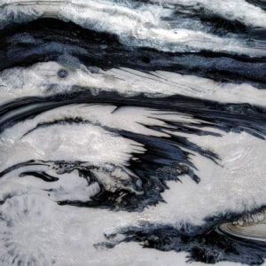 Ultrasound Lockdown Acrylic Fluid Painting by Adrian Reynolds