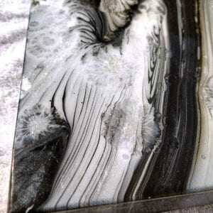 Ultrasound Lockdown Acrylic Fluid Painting by Adrian Reynolds