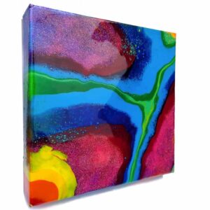 Fluid Pride v1 Acrylic Fluid Painting by Adrian Reynolds