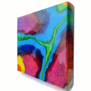 Fluid Pride v1 Acrylic Fluid Painting by Adrian Reynolds