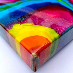Fluid Pride v1 Acrylic Fluid Painting by Adrian Reynolds
