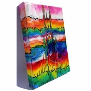 Lifelines of Pride v1 Acrylic Fluid Painting by Adrian Reynolds