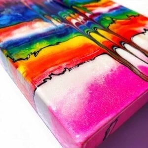 Lifelines of Pride v1 Acrylic Fluid Painting by Adrian Reynolds