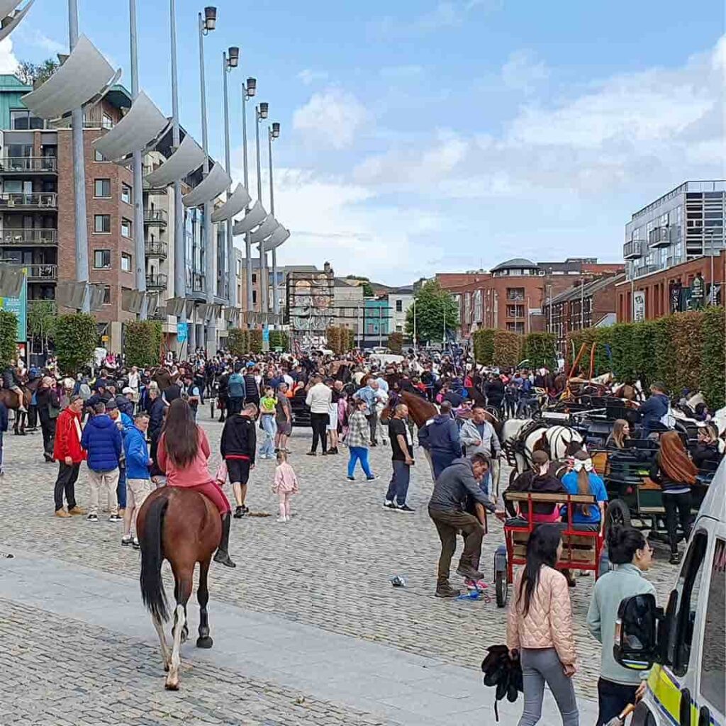 A photo of Smithfield Horse Market, Dublin, Ireland.