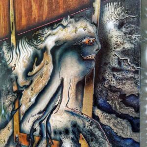Thrall to the Algorithm an acrylic painting on canvas by Adrian Reynolds